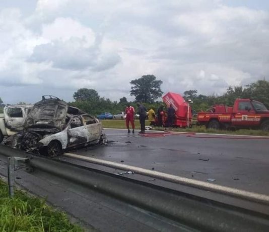 L’axe Yakro-Toumodi: une collision fait deux victimes dont une calcinée dans son véhicule