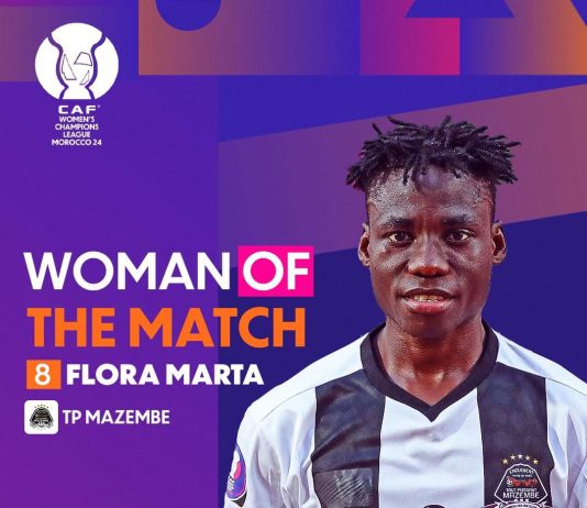 Flora Marta élue femme du match : TP Mazembe féminin en finale de la Ligue des Champions d’Afrique