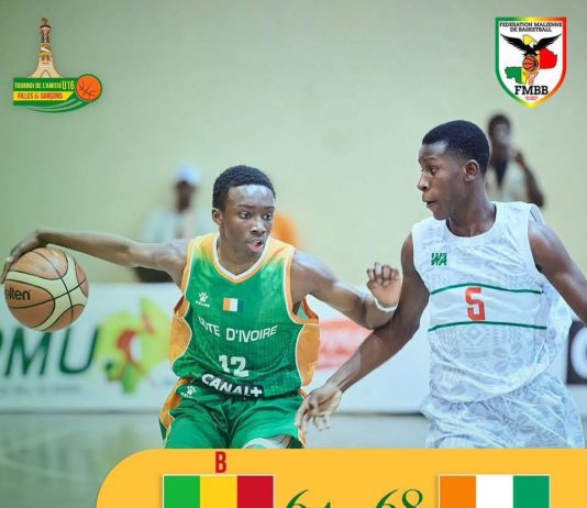 Tournoi de l’Amitié U16 : Les Éléphants cadets dominent les Aigles du Mali (68-64)